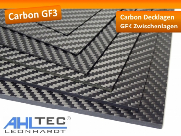 Carbon GF3 500 x 300 mm 3,0 mm