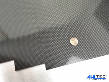 Carbon Platte - Leinen Hochglanz - 600 x 500 mm 2,5 mm