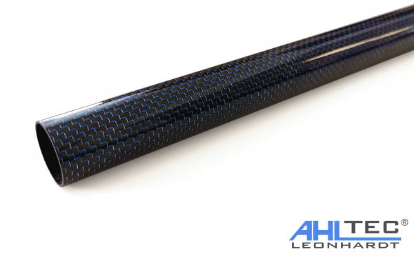 Carbon Rohr BLAU Hochglanz 25 mm x 23 mm x 500 mm