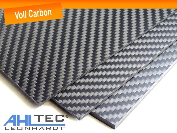Carbon Platte 6mm / FPV Qualität / Köper Voll Carbon / Größe wählbar