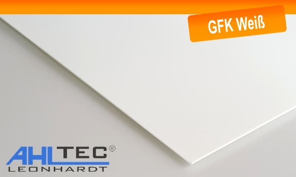 GFK weiß 500 x 300 mm x 1,0 mm